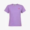 Comme Des Garçons Play Heart-embroidered Cotton-jersey T-shirt -Ted Baker Store R03829849 PURPLE M