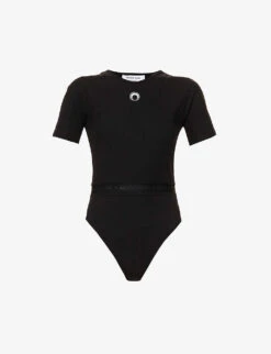 Marine Serre Brand-print Organic Cotton-blend Body