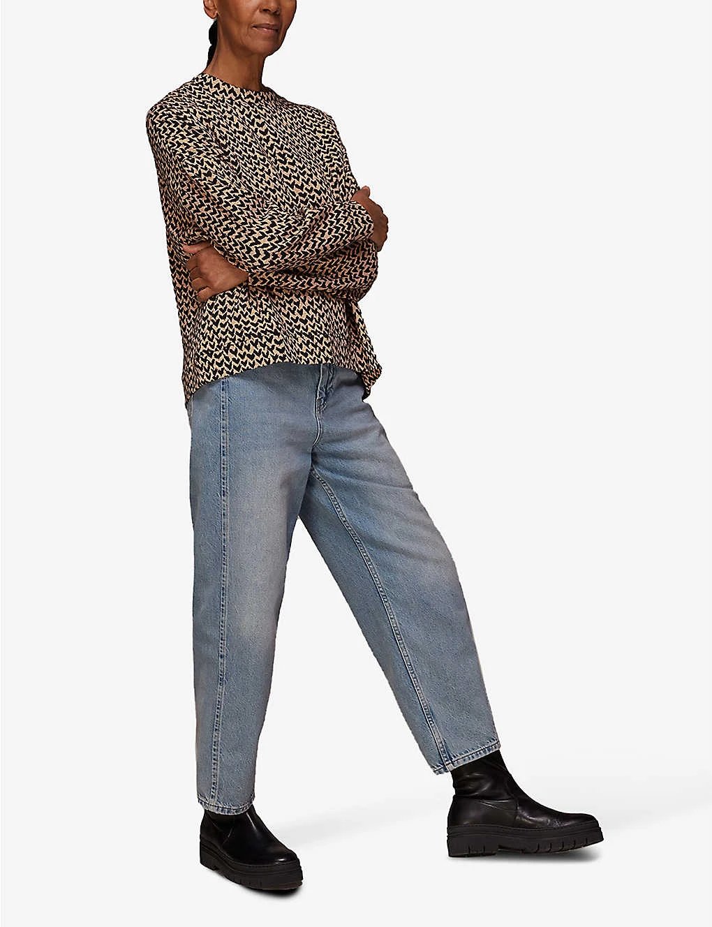 Whistles Heart Jacquard Recycled-polyester And Organic Cotton-blend Jumper 4 Whistles Heart Jacquard Recycled-polyester And Organic Cotton-blend Jumper - Image 2