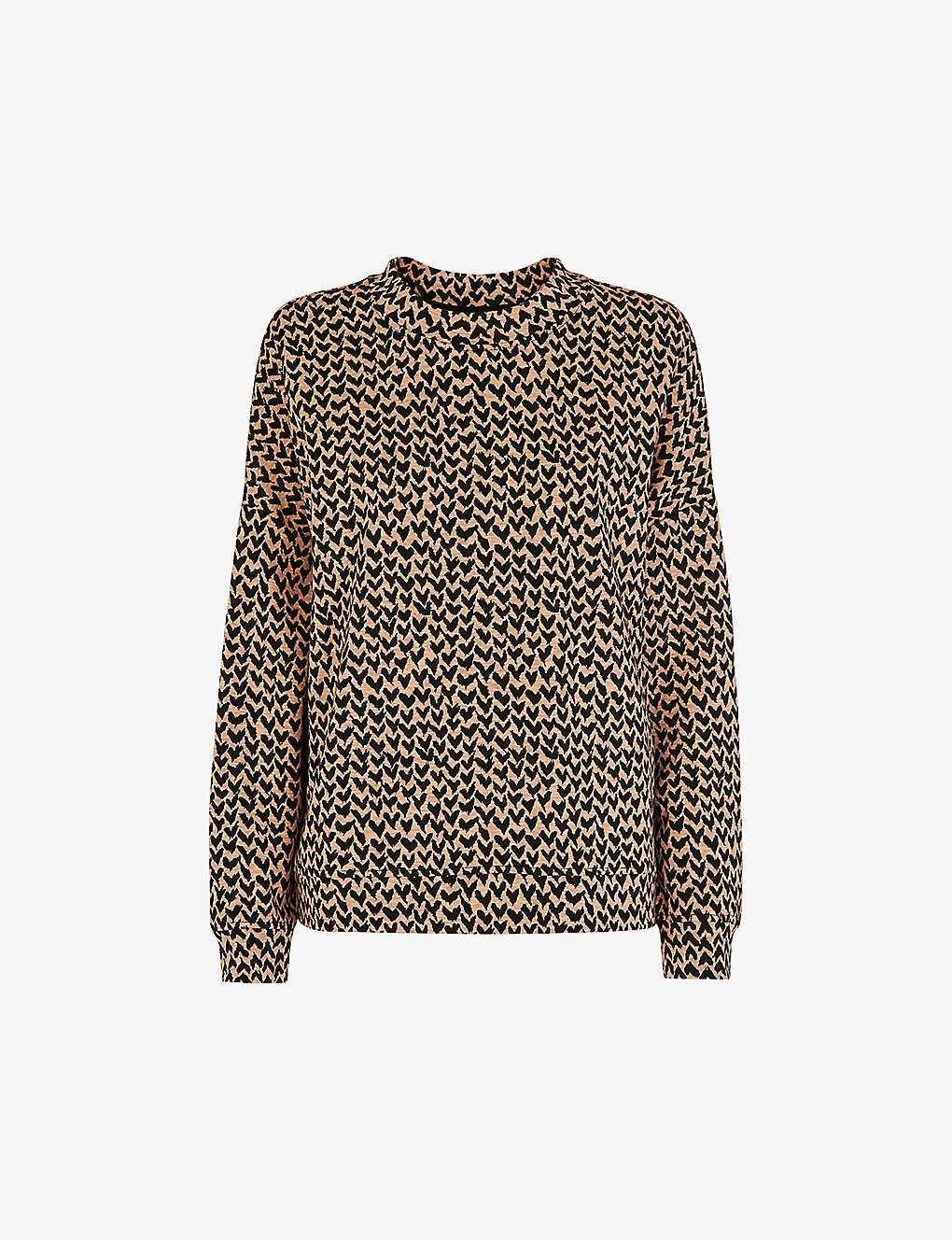 Whistles Heart Jacquard Recycled-polyester And Organic Cotton-blend Jumper 3 Whistles Heart Jacquard Recycled-polyester And Organic Cotton-blend Jumper