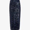 Whistles High-rise Sequin-embellished Stretch Recycled-polyester Midi Skirt