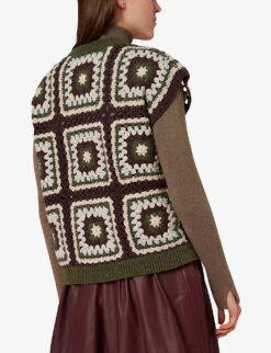 Whistles Crochet Oversized Wool Top -Ted Baker Store R03854075 MULTICOLOURED ALT03
