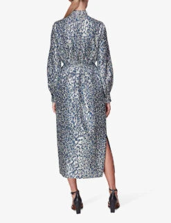 Whistles Floral-print Belted Silk Midi Dress -Ted Baker Store R03865785 MULTICOLOURED ALT03