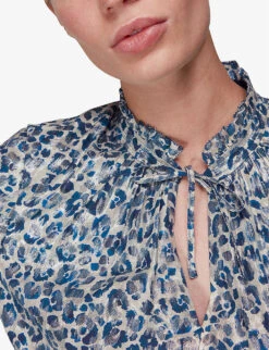 Whistles Floral-print Belted Silk Midi Dress -Ted Baker Store R03865785 MULTICOLOURED ALT04