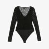 Ted Baker Darcina Leopard-print Mesh Woven Body -Ted Baker Store R03873119 BLACK M