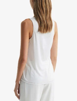 Reiss Riley Round-neck Silk-blend Vest Top -Ted Baker Store R03882393 WHITE ALT02
