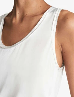 Reiss Riley Round-neck Silk-blend Vest Top -Ted Baker Store R03882393 WHITE ALT04