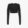 Adidas By Stella Mccartney Cropped Stretch-knit Top -Ted Baker Store R03885256 BLACK M