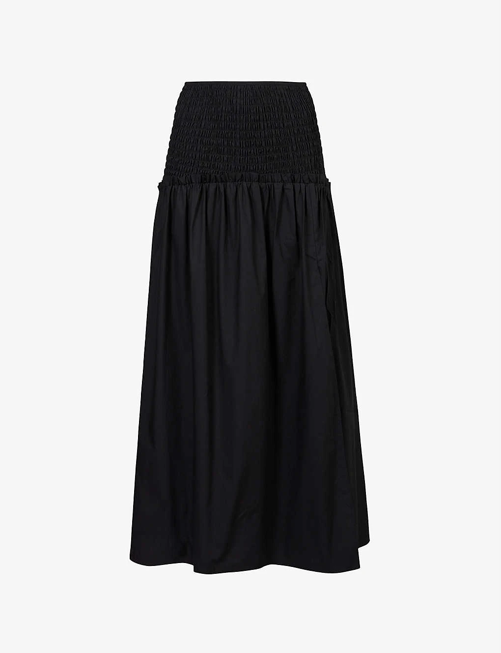 AllSaints Alex Gathered Recycled-cotton Maxi Skirt 3 AllSaints Alex Gathered Recycled-cotton Maxi Skirt