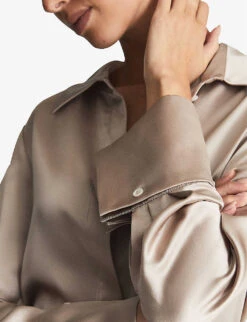 Reiss Hailey Silk Shirt -Ted Baker Store R03889506 CHAMPAGNE ALT04