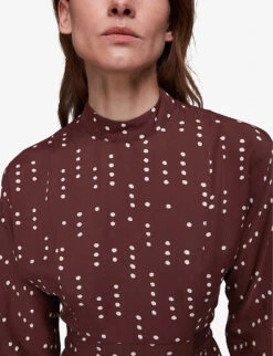 Whistles Theodora Dash Polka Dot Woven Dress -Ted Baker Store R03894956 MULTICOLOURED ALT04