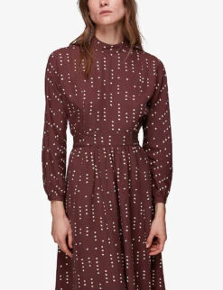 Whistles Theodora Dash Polka Dot Woven Dress -Ted Baker Store R03894956 MULTICOLOURED ALT05