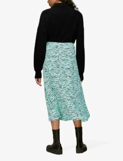Whistles Tiger-print Button-front Woven Midi Skirt -Ted Baker Store R03900966 MULTICOLOURED ALT03