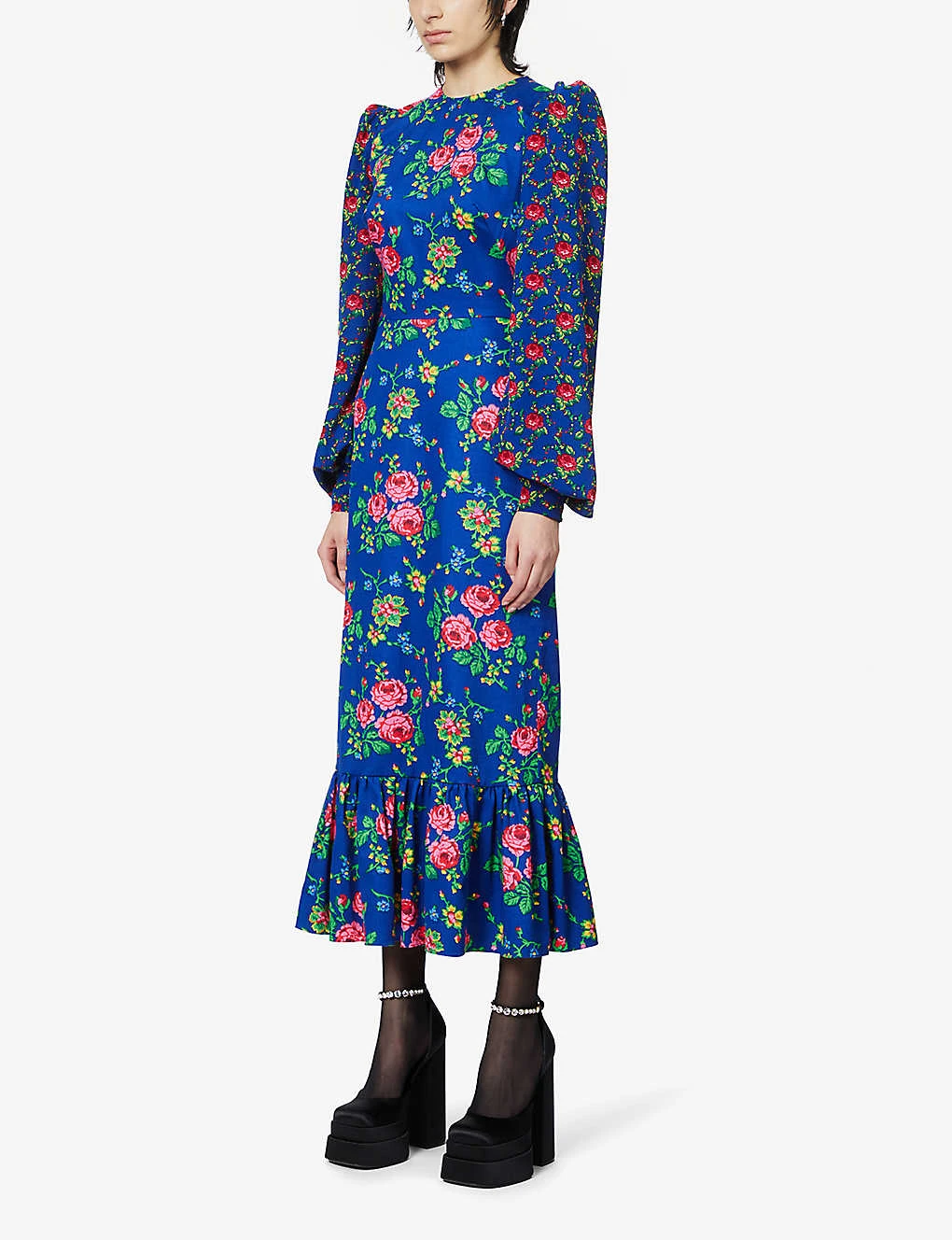 Villanelle Floral-print Cotton Midi Dress 5 Villanelle Floral-print Cotton Midi Dress - Image 3