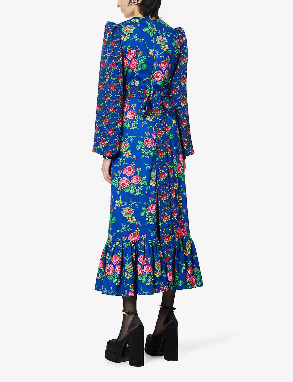 Villanelle Floral-print Cotton Midi Dress 6 Villanelle Floral-print Cotton Midi Dress - Image 4