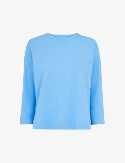 Whistles Pocket-embellished Relaxed Fit Organic Cotton Top