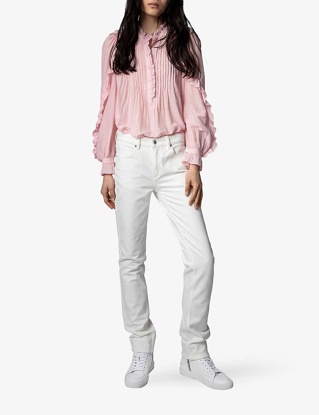 Zadig & Voltaire Timmy Tomboy Semi-sheer Cotton-blend Top 4 Zadig & Voltaire Timmy Tomboy Semi-sheer Cotton-blend Top - Image 2