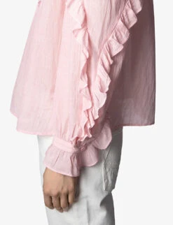 Zadig & Voltaire Timmy Tomboy Semi-sheer Cotton-blend Top 11 Zadig & Voltaire Timmy Tomboy Semi-sheer Cotton-blend Top -Ted Baker Store R03910434 PEAU ALT04