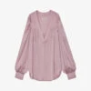 Zadig & Voltaire Telia V-neck Satin Blouse