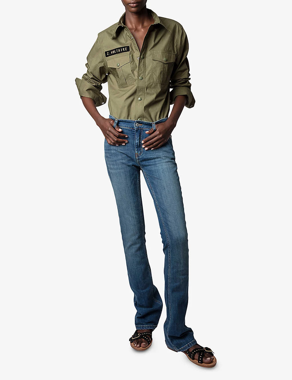 Zadig & Voltaire This Appliqué-detail Cotton Shirt 4 Zadig & Voltaire This Appliqué-detail Cotton Shirt - Image 2