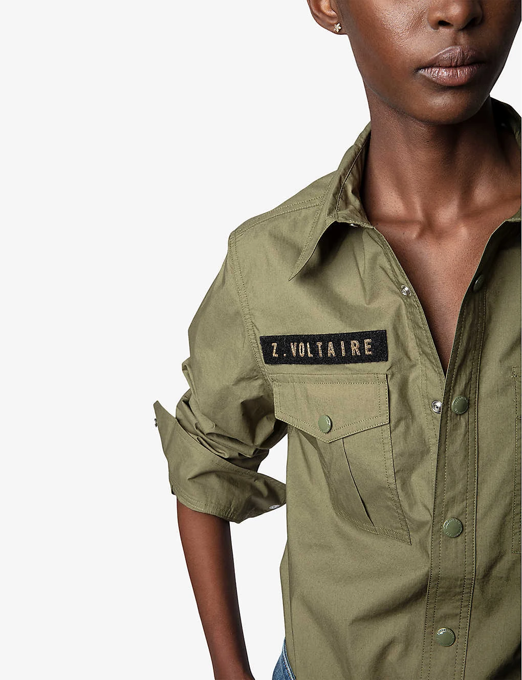 Zadig & Voltaire This Appliqué-detail Cotton Shirt 7 Zadig & Voltaire This Appliqué-detail Cotton Shirt - Image 5