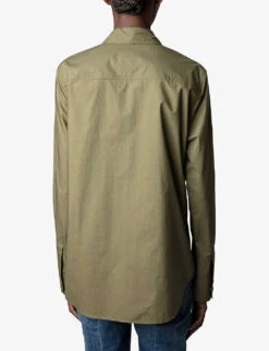 Zadig & Voltaire This Appliqué-detail Cotton Shirt 13 Zadig & Voltaire This Appliqué-detail Cotton Shirt -Ted Baker Store R03910621 PICKLE ALT05