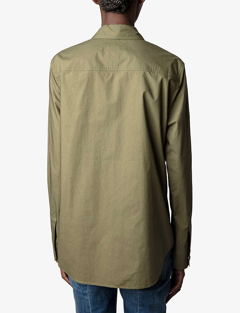 Zadig & Voltaire This Appliqué-detail Cotton Shirt 8 Zadig & Voltaire This Appliqué-detail Cotton Shirt - Image 6