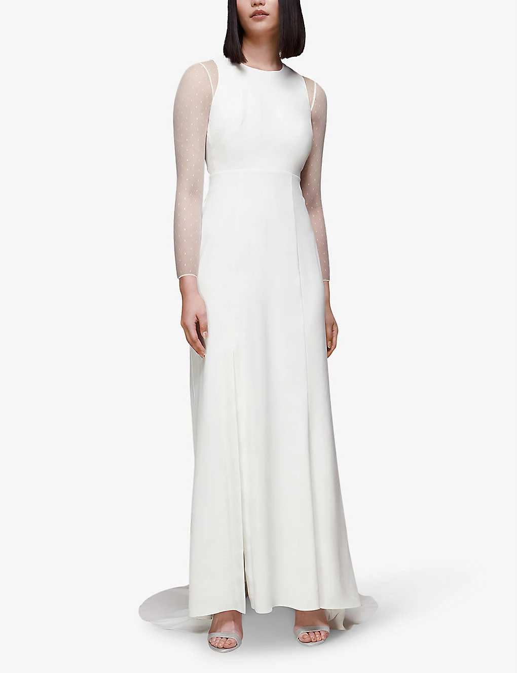 Whistles Cecilia Mesh-sleeve Woven Wedding Dress 4 Whistles Cecilia Mesh-sleeve Woven Wedding Dress - Image 2