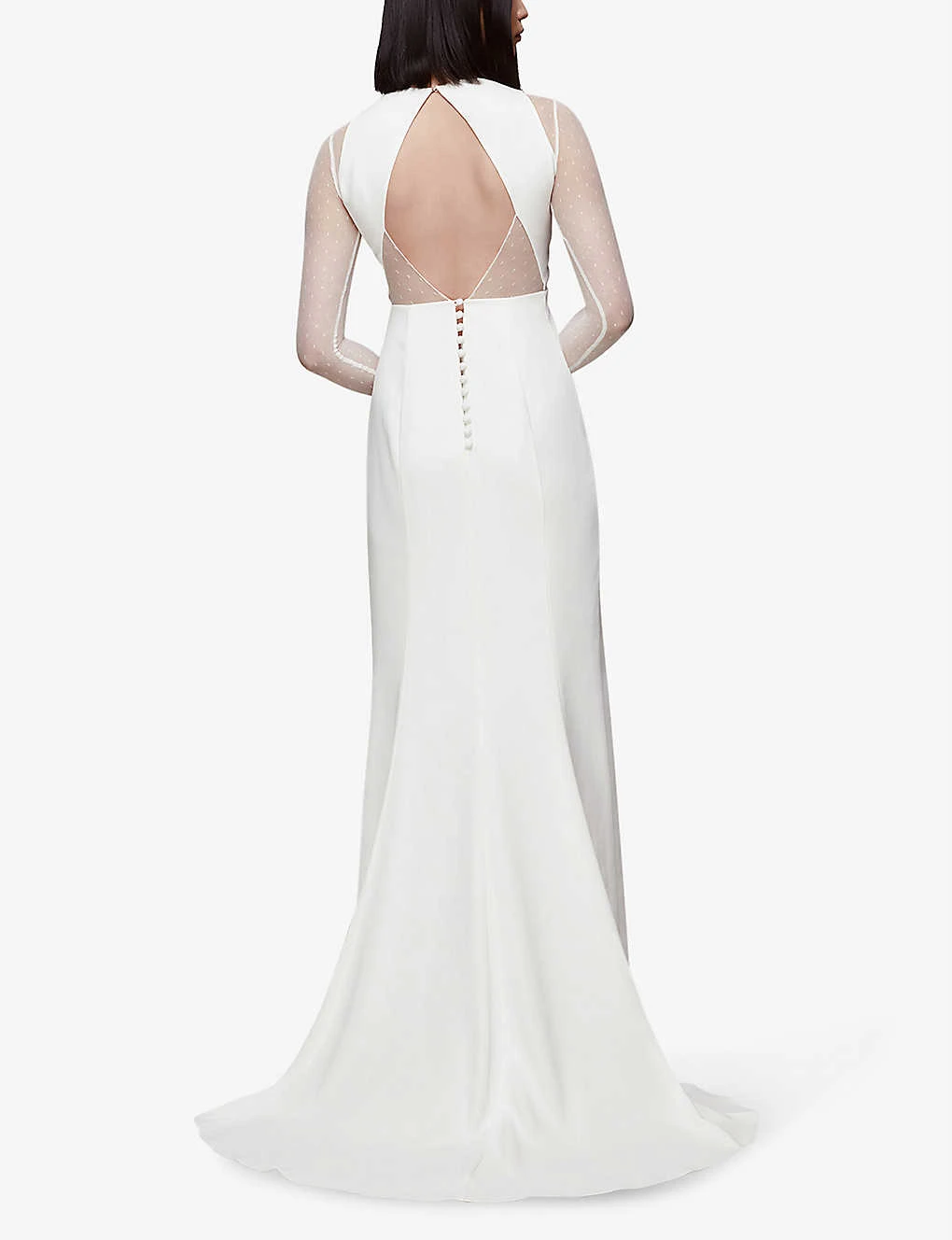 Whistles Cecilia Mesh-sleeve Woven Wedding Dress 6 Whistles Cecilia Mesh-sleeve Woven Wedding Dress - Image 4