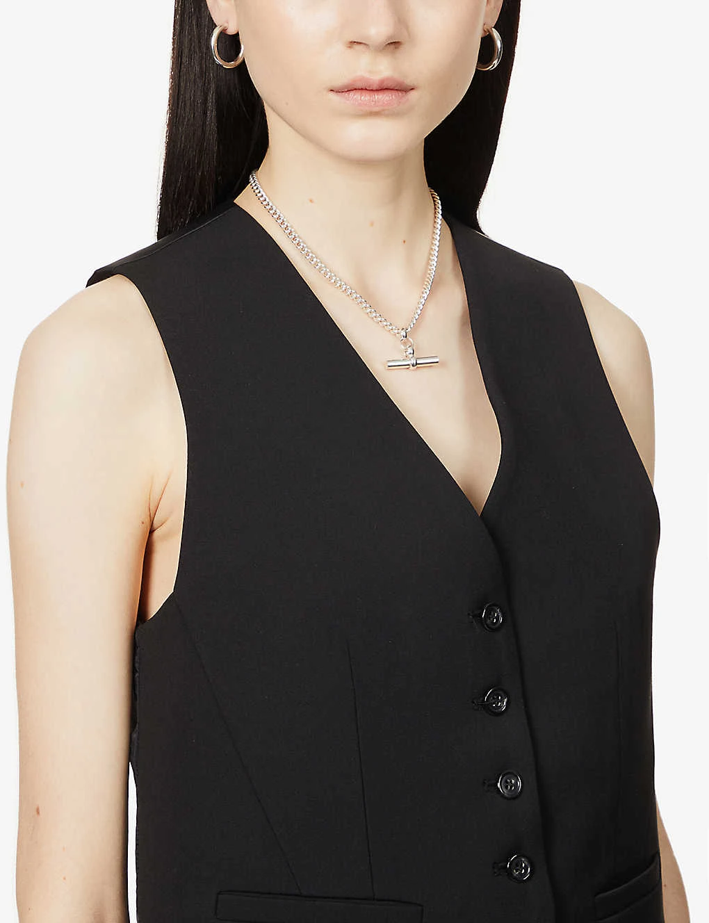 Gelso V-neck Woven Waistcoat 7 Gelso V-neck Woven Waistcoat - Image 5