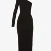 Victoria Beckham One-sleeve Stretch-woven Midi Dress