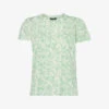 Whistles Baroque Frill-trimmed Floral-print Cotton-jersey T-shirt -Ted Baker Store R03932925 MULTICOLOURED M