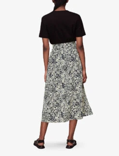 Whistles Floral-print Woven Midi Skirt -Ted Baker Store R03933333 BLUE ALT02