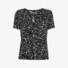 Whistles Sahara Leopard-print Woven T-shirt 2 Whistles Sahara Leopard-print Woven T-shirt -Ted Baker Store R03939044 BLACK M