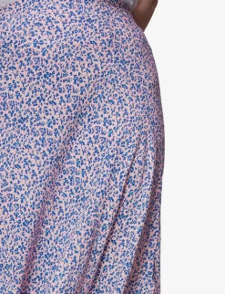 Whistles Floral-print Crepe Midi Skirt -Ted Baker Store R03942769 MULTICOLOURED ALT04
