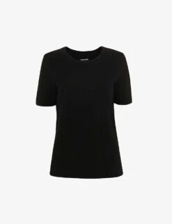 Whistles Rosa Double-trim Cotton T-shirt