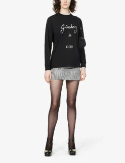 Ginsberg Is God Brand-print Organic-cotton T-shirt -Ted Baker Store R03949394 BLACK ALT01