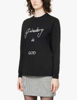 Ginsberg Is God Brand-print Organic-cotton T-shirt -Ted Baker Store R03949394 BLACK ALT02