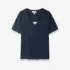 Double-layer Organic-cotton T-shirt -Ted Baker Store R03950727 NAVY M