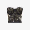Alexander McQueen Floral Lace Bustier Woven Top