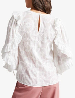 Ted Baker Janeio Ruffled Woven Blouse -Ted Baker Store R03952648 WHITE ALT03