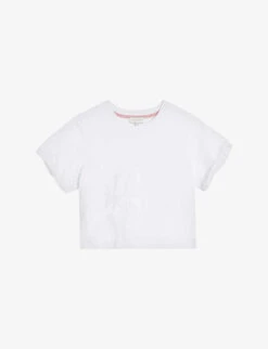Ted Baker Carmyn Floral-embossed Cotton T-shirt