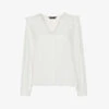 Whistles Lenny Frill-collar Woven Top -Ted Baker Store R03954858 WHITE M