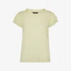 Whistles Laura Ruffled Linen T-shirt