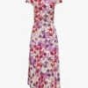 Reiss Livia Mosaic-print Cut-out Detail Woven Midi Dress -Ted Baker Store R03958181 PINKPURPLE M