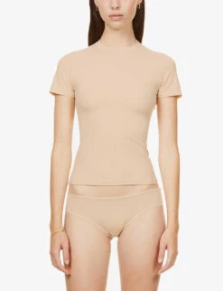 Fits Everybody Stretch-jersey T-shirt -Ted Baker Store R03958590 SAND ALT02