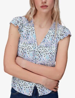 Whistles Tulip Floral-print Woven Blouse -Ted Baker Store R03959797 MULTICOLOURED ALT02