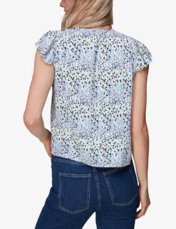 Whistles Tulip Floral-print Woven Blouse -Ted Baker Store R03959797 MULTICOLOURED ALT04