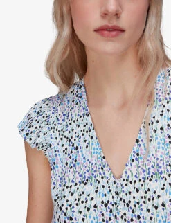 Whistles Tulip Floral-print Woven Blouse -Ted Baker Store R03959797 MULTICOLOURED ALT05