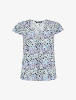 Whistles Tulip Floral-print Woven Blouse